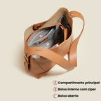 BOLSA FEMININA EM COURO  FOXER MODELO VALENCIA BROWN