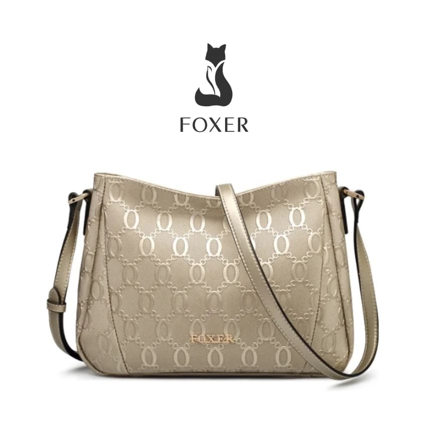 BOLSA FEMININA TRANSVERSAL  FOXER  FEITA EM COURO REFINADO MODELO VARENNA