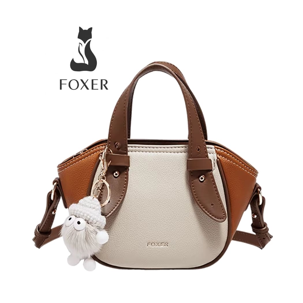 BOLSA FEMININA TRANSVERSAL FOXER FEITA EM COURO  MODELO VÉRONA OFF WHITE