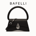 BOLSA FEMININA BAFELLI PASSY OR BLACK– COURO GENUÍNO PREMIUM
