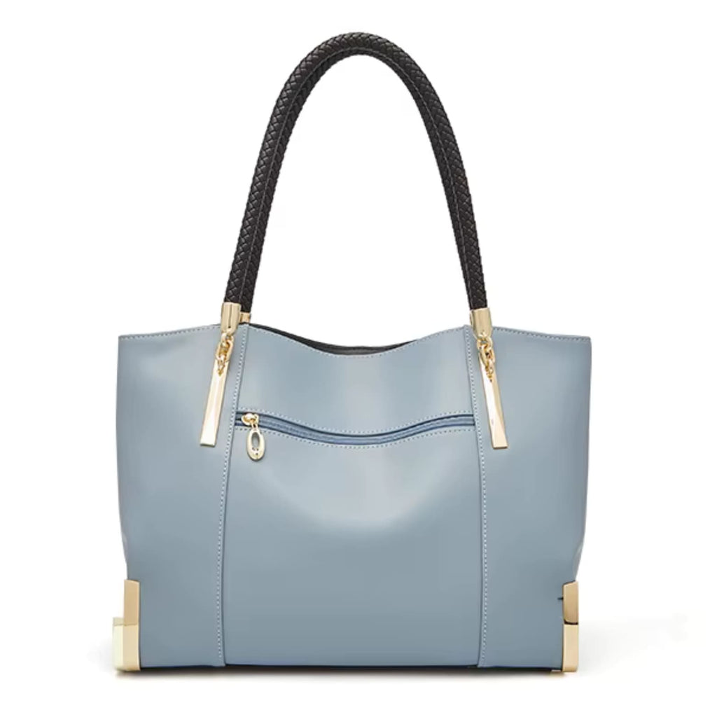 BOLSA FEMININA FOXER FEITA EM COURO GENUÍNO– MODELO CROWN LUXE BLUE