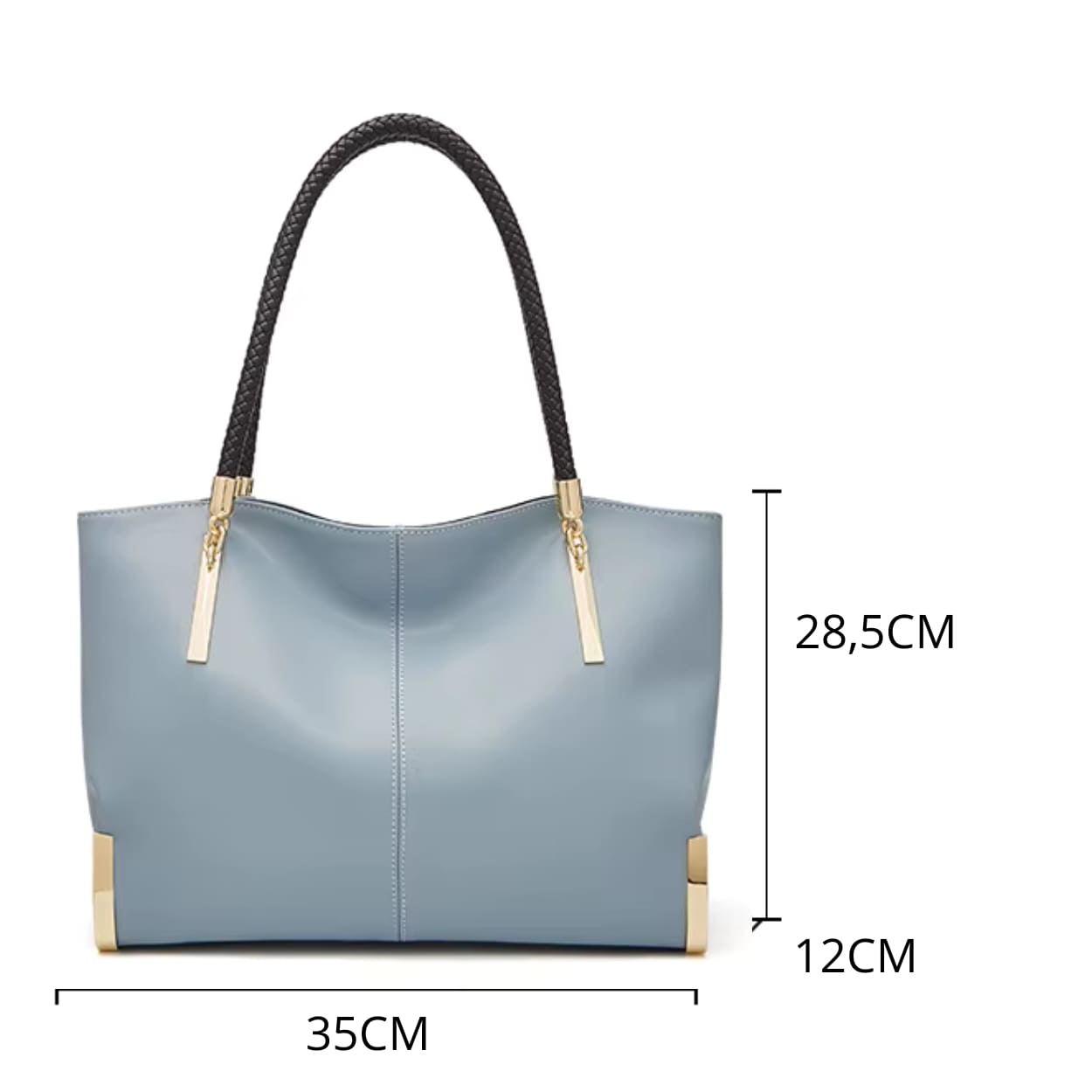 BOLSA FEMININA FOXER FEITA EM COURO GENUÍNO– MODELO CROWN LUXE BLUE