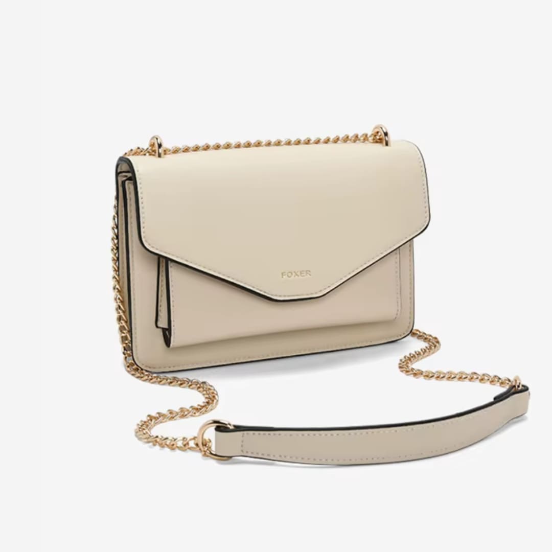 BOLSA FEMININA TYRANSVERSAL FOXER FEITA EM COURO REFINADO MODELO ARVELLE