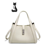 Bolsa feminina De Couro Modelo Foxer Lorane White