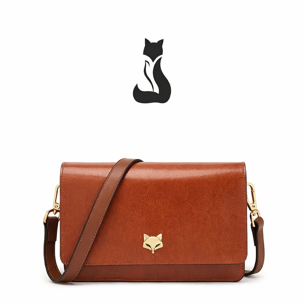 BOLSA FEMININA FOXER TRABSVERSAL  FEITA EM COURO REFINADO MODELO CHARLOTTE BROWN
