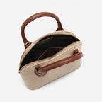 Bolsa Feminina Transversal Pequena  Modelo Foxer Amélie Beige