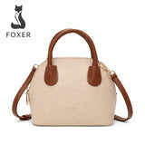 Bolsa Feminina Transversal Pequena  Modelo Foxer Amélie Beige