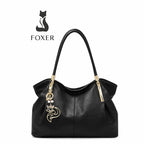 BOLSA FEMININA FOXER FEITA EM COURO GENUÍNO MODELO SAINT-GERMAIN BLACK