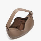 BOLSA FEMININA DE OMBRO FOXER FEITA EM COURO LEGÍTIMO MODELO LUNÉRA BROWN