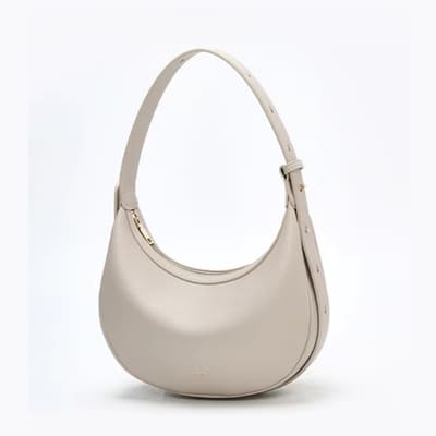 BOLSA FEMININA DE OMBRO FOXER FEITA EM COURO LEGÍTIMO MODELO LUNÉRA WHITE