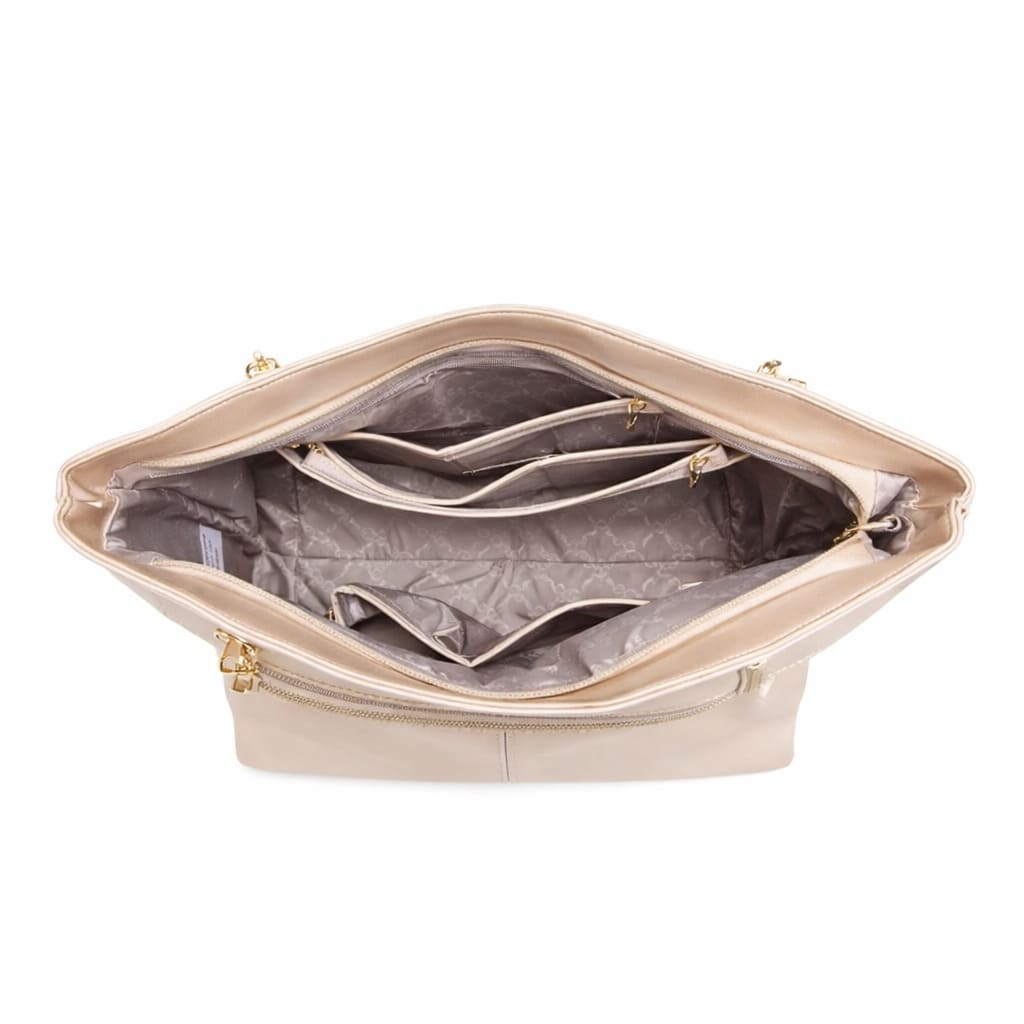 Bolsa Feminina Grande De Couro Modelo Foxer Majesté Rosé