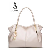 Bolsa Feminina Grande De Couro Modelo Foxer Majesté Rosé