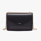 BOLSA FEMININA TYRANSVERSAL FOXER FEITA EM COURO REFINADO MODELO ARVELLE BLACK