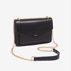 BOLSA FEMININA TYRANSVERSAL FOXER FEITA EM COURO REFINADO MODELO ARVELLE BLACK