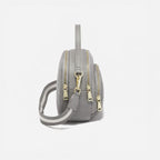 BOLSA FEMININA FOXER FEITA EM COURO GEMUÍNO MODELO RIVELLE GRAY