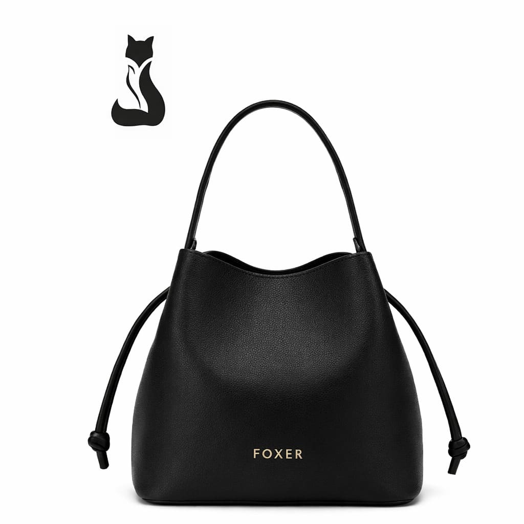 BOLSA FEMININA FOXER FEITA EM COURO MODELO  RAVELLE BLACK
