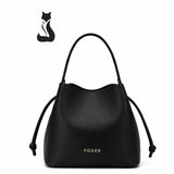 BOLSA FEMININA FOXER FEITA EM COURO MODELO  RAVELLE BLACK
