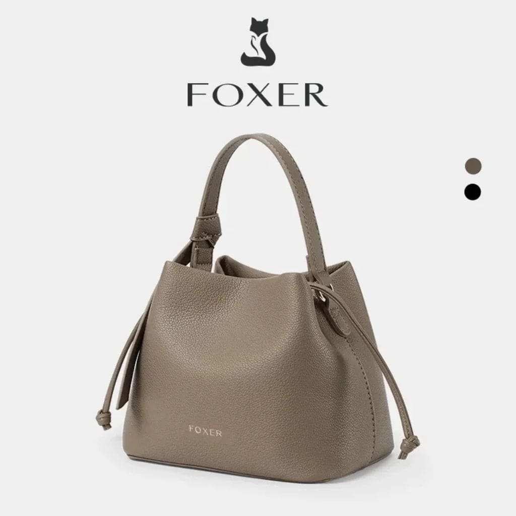 BOLSA FEMININA FOXER FEITA EM COURO MODELO  RAVELLE  BEIGE