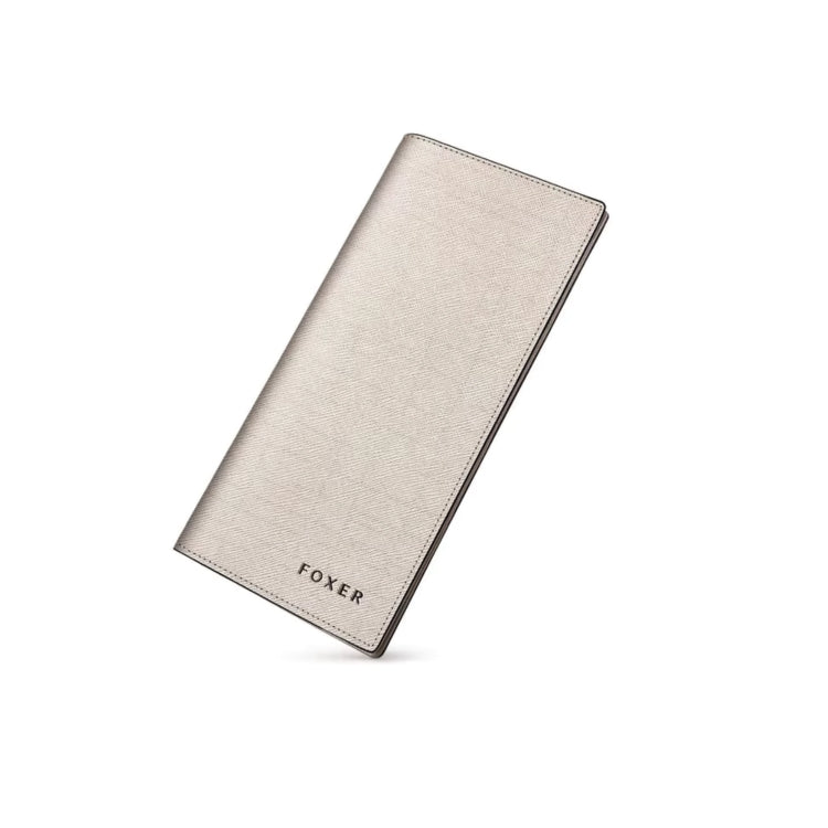 CARTEIRA FEMININA LONGA FOXER FEITA EM CORO REFINADO MODELO MADELEINE