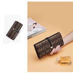 CARTEIRA FEMININA FEITA EM COURO MODELO LONG MONOGRAM ÉLEGANCE -LINHA WILLIAM POLLO