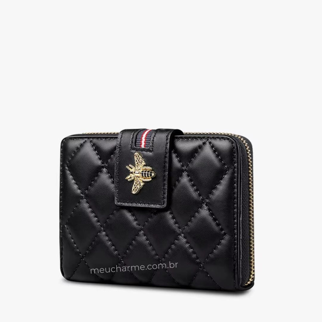 CARTEIRA FEMININA CURTA  FEITA EM COURO GENUÍNO MODELO ÉLORA -LINHA  WILLIAM POLO