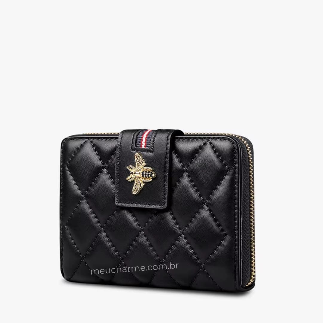 CARTEIRA FEMININA CURTA  FEITA EM COURO GENUÍNO MODELO ÉLORA -LINHA  WILLIAM POLO