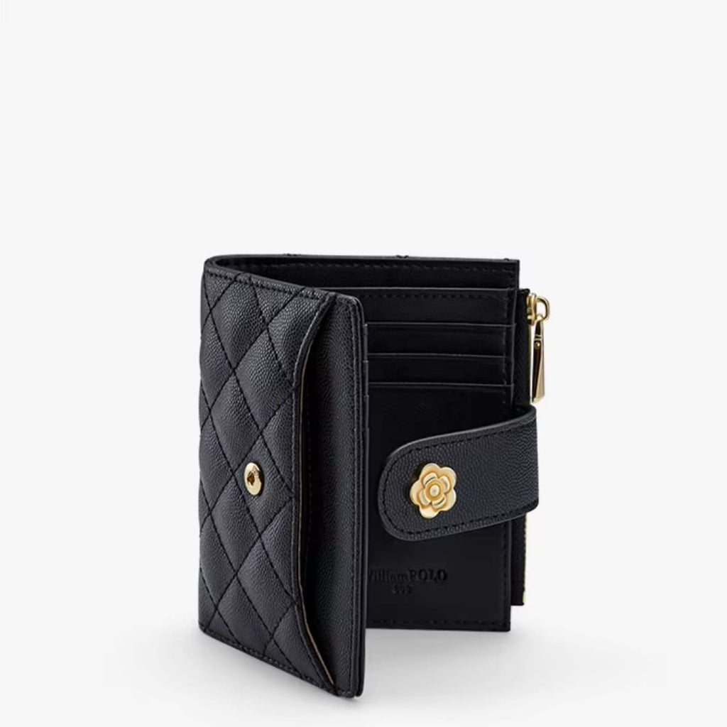 CARTEIRA FEMININA CURTA  FEITA EM COURO GENUÍNO MODELO ÉLORA -LINHA  WILLIAM POLO