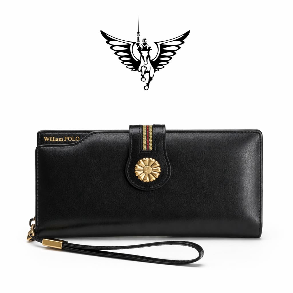 CARTEIRA FEMININA FEITA EM COURO GENUÍNO  MODELO FLEUR LUXE- LINHA WILLIAM POLO