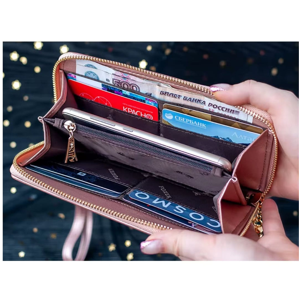 CARTEIRA FEMININA  FOXER FEITA EM COURO GENUÍNO MODELO  VELISSE ROSÉ