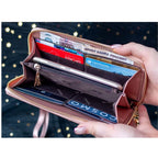 CARTEIRA FEMININA  FOXER FEITA EM COURO GENUÍNO MODELO  VELISSE ROSÉ