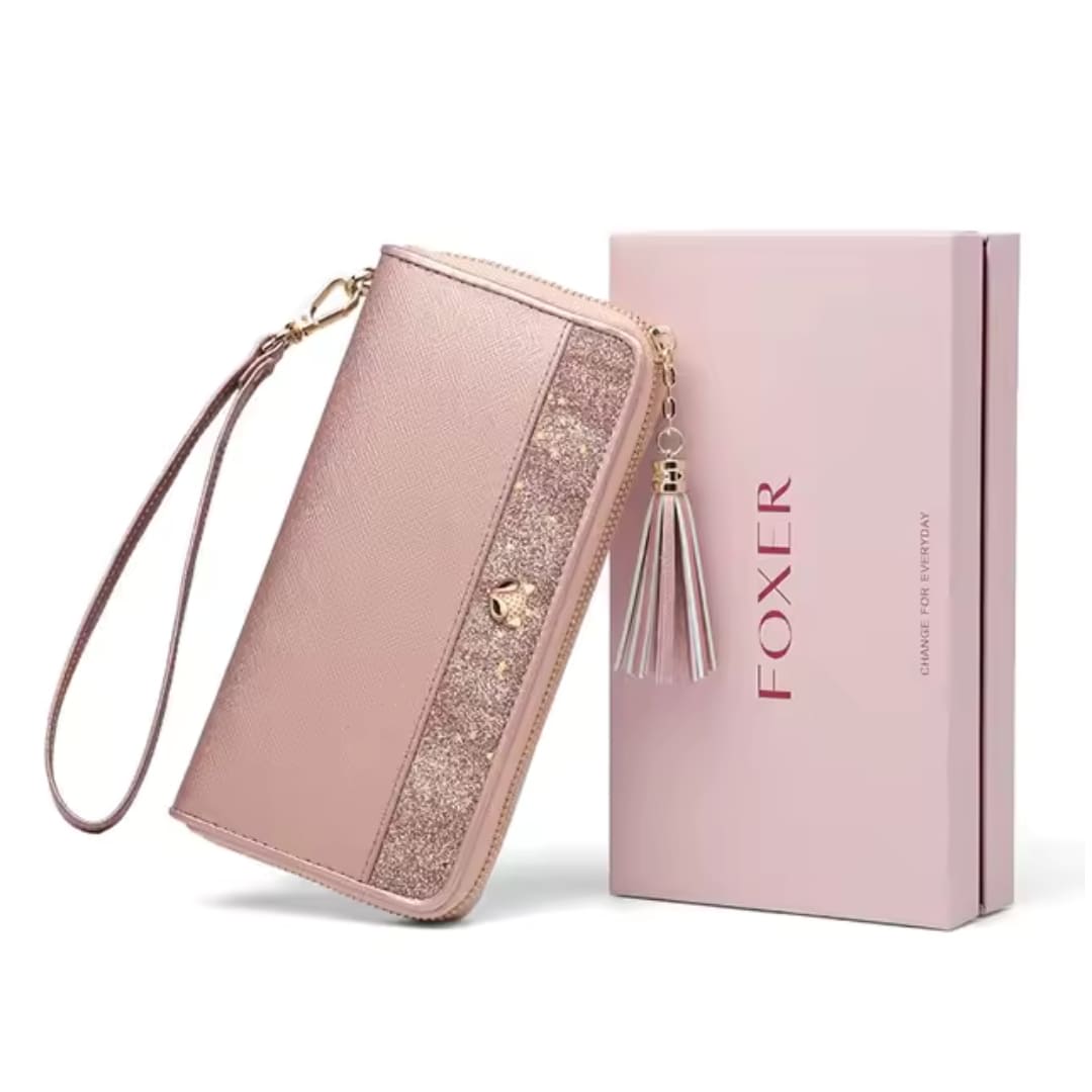 CARTEIRA FEMININA  FOXER FEITA EM COURO GENUÍNO MODELO  VELISSE ROSÉ