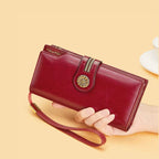 CARTEIRA FEMININA FEITA EM COURO GENUÍNO  MODELO FLEUR LUXE- LINHA WILLIAM POLO