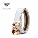 CINTO FEMININO FEITO EM COURO GENUÍNO MODELO ARVELLI REWHITE- LINHA WILLIAMPOLO