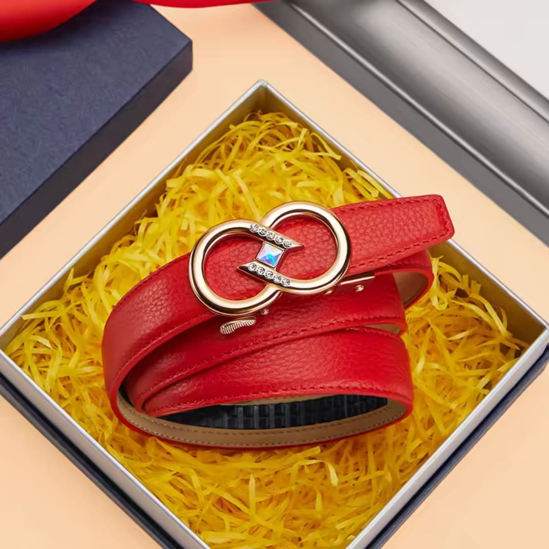 CINTO FEMININO FEITO EM COURO GENUÍNO MODELO ARVELLI REWHITE- LINHA WILLIAMPOLO