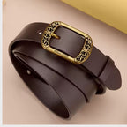 CINTO FEMININO FEITO EM COURO LEGÍTIMO MODELO AVENUE D’OR- LINHA WILLIAM POLO