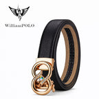 CINTO FEMININO FEITO EM COURO GENUÍNO MODELO ARVELLI BLACK- LINHA WILLIAMPOLO