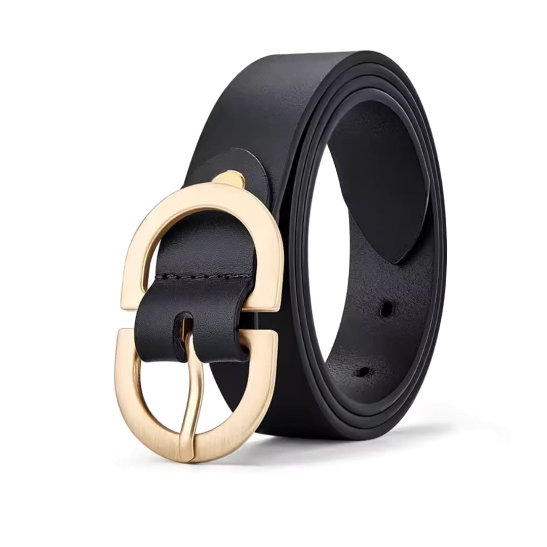 CINTO FEMININO  FEITO EM COURO  LEGÍTIMO MODELO CÉLINEA BLACK – LINHA WILLIAMPOLO