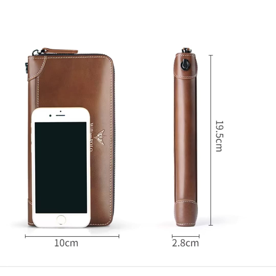 CARTEIRA FEMININA LONGA FEITA EM COURO GENUÍNO MODELO CAPUCINES LONGUE – LINHA WILLIAM POLO