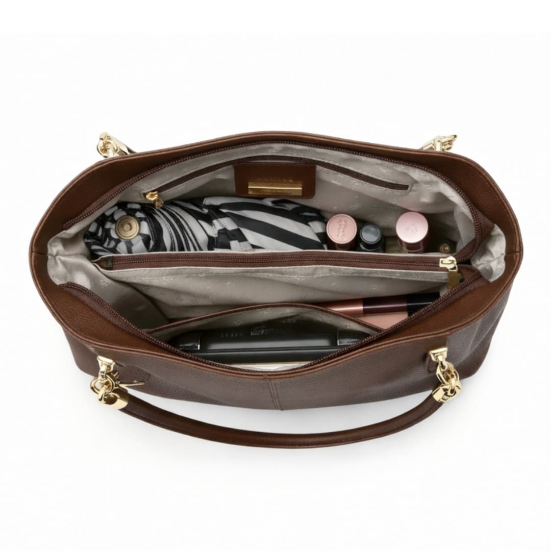 compartimentos interno da bolsa feminina grande