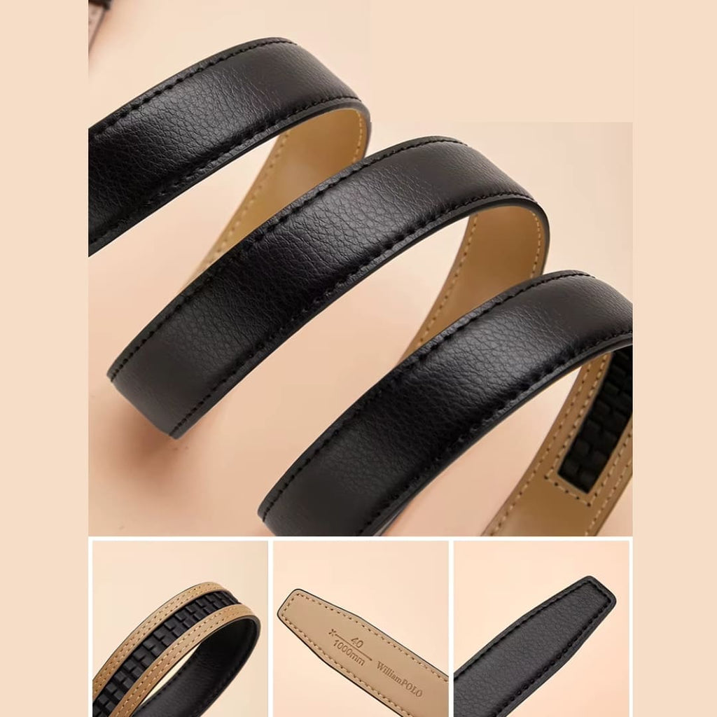 CINTO FEMININO ORIGINAL EM COURO LEGÍTIMO MODELO  VÉLINE BLACK- LINHA WILLIAM POLO