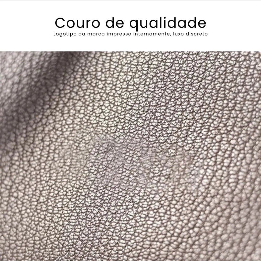 BOLSA FEMININA EM COURO LEGÍTIMO FOXER MODELO VELLUTO BEIGE