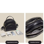 BOLSA FEMININA FOXER FEITA EM COURO GEMUÍNO MODELO RIVELLE BLACK