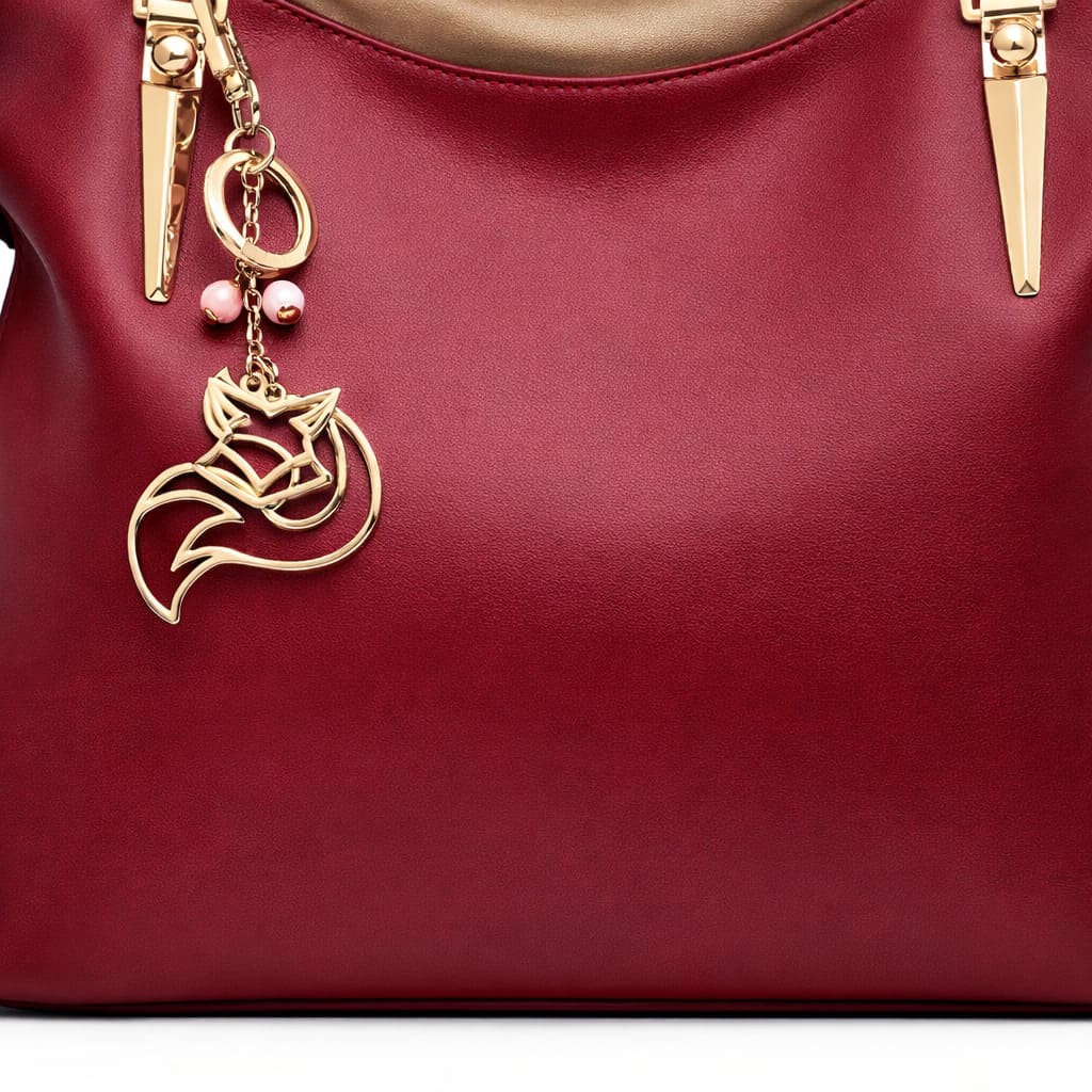 Bolsa Feminina Grande  Feita em Couro Genuíno Modelo  Foxer Vallée Red