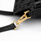 Bolsa Feminina  Grande Preta Feita Em Couro Refinado Modelo Foxer Royale Black