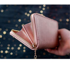 CARTEIRA FEMININA  FOXER FEITA EM COURO GENUÍNO MODELO  VELISSE ROSÉ