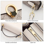 BOLSA FEMININA FOXER FEITA EM COURO REFINADO MODELO CÉLINEA GRAY