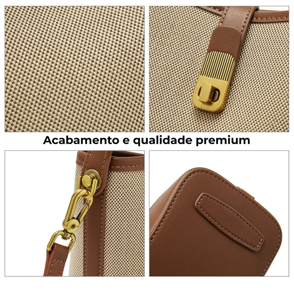 BOLSA FEMININA FOXER FEITA EM COURO MODELO SAINT HONORÉ