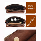 BOLSA FEMININA TRANSVERSAL FOXER FEIRA EM COURO REFINADO  MODELO MONTREL