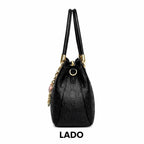 BOLSA FEMININA FOXER EM COURO GENUÍNO MODELO ALMA BLACK