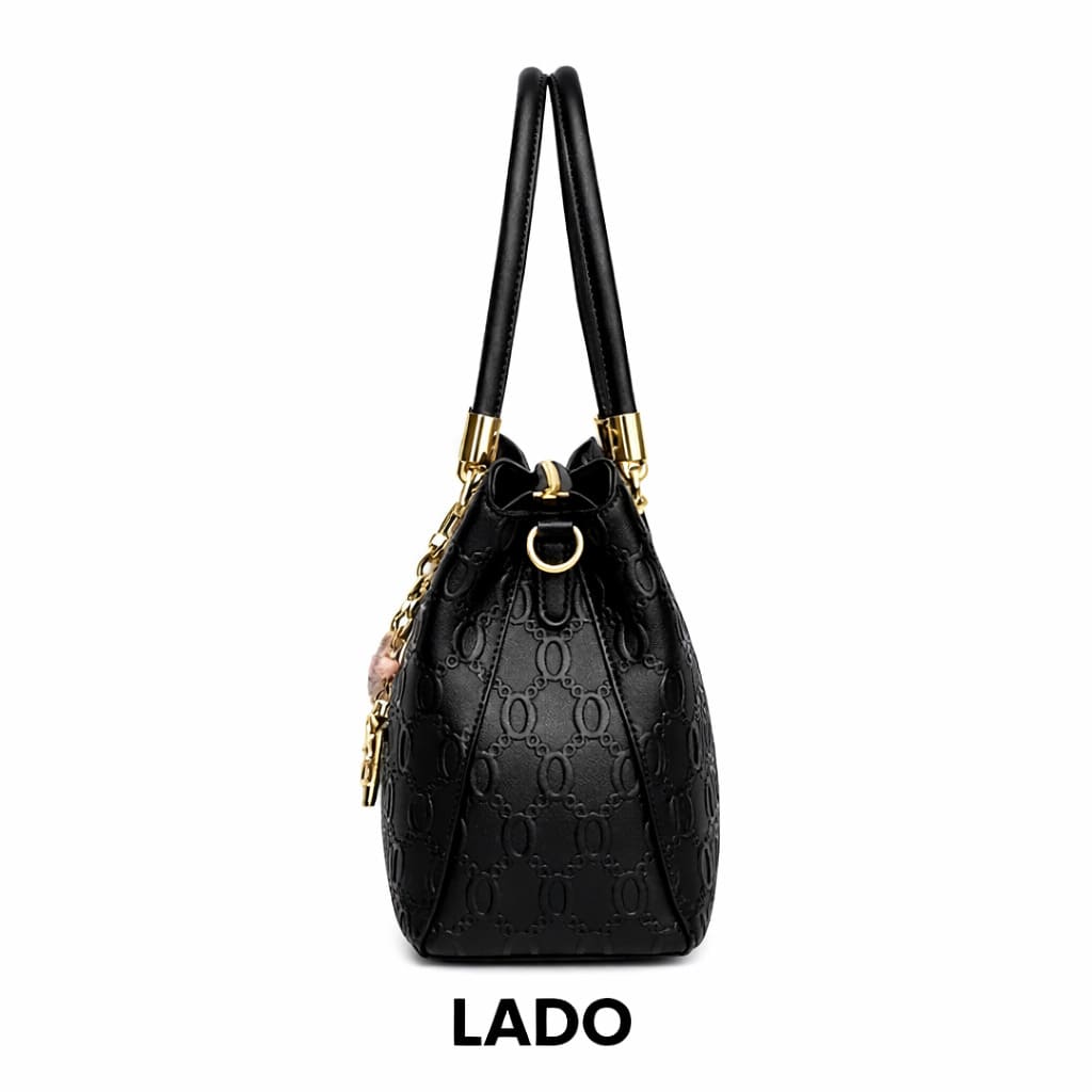 BOLSA FEMININA FOXER EM COURO GENUÍNO MODELO ALMA BLACK